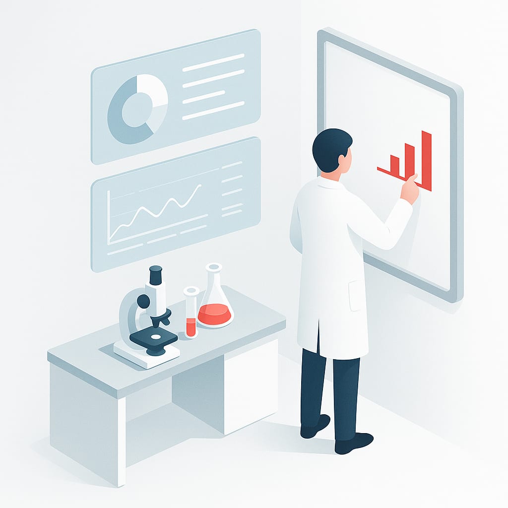 Equipo de investigación analizando datos